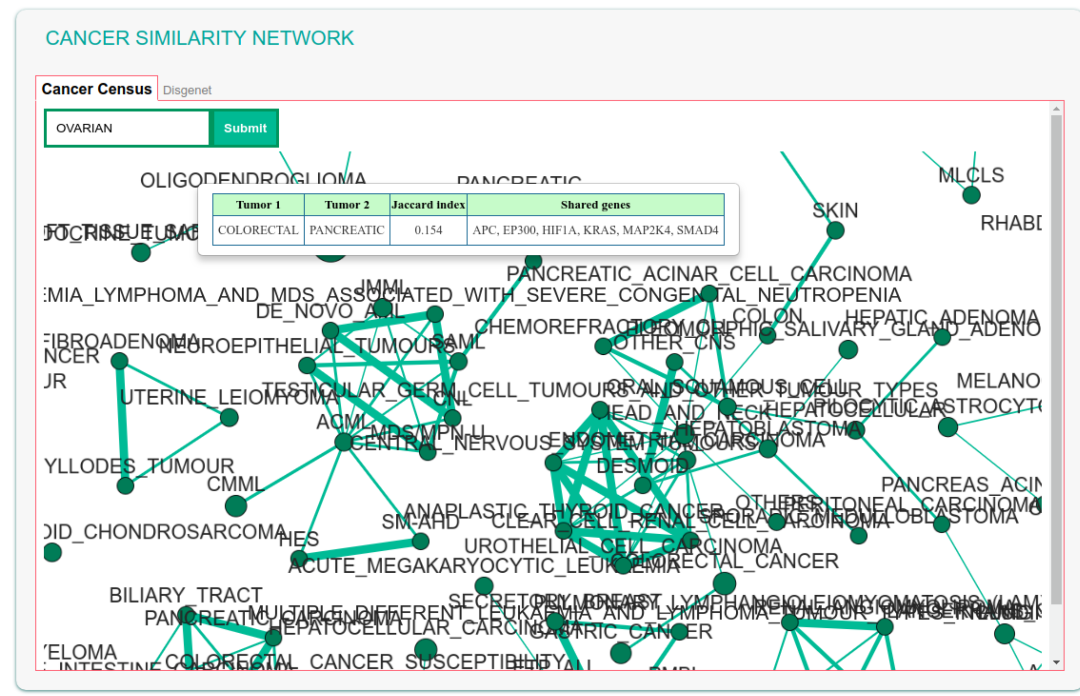 Cancer Similarity Network